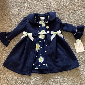 Bonnie Jean 3T daisy dress and occasion coat